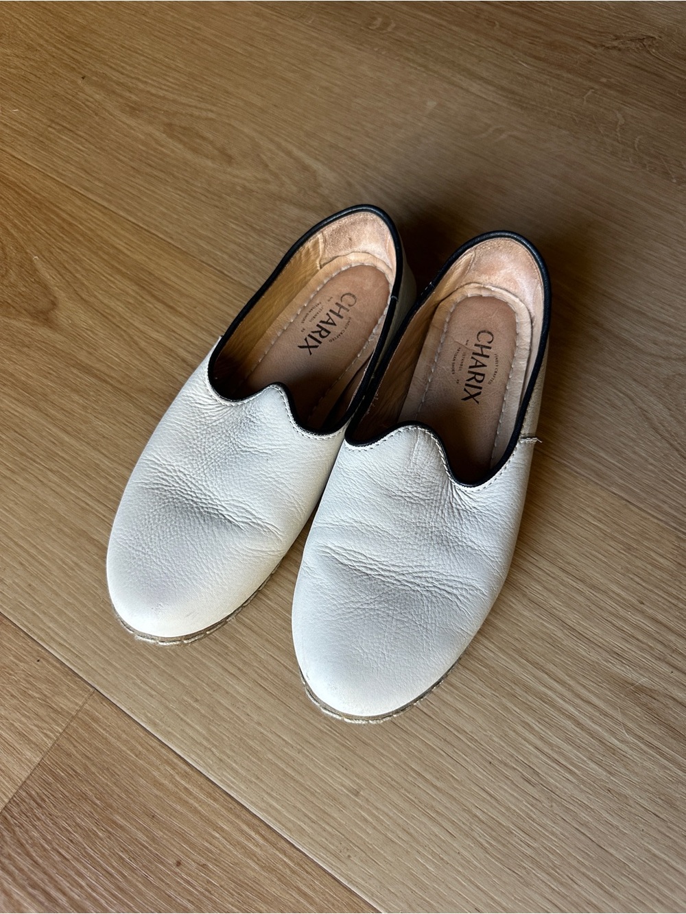 charix leather slide on shoes